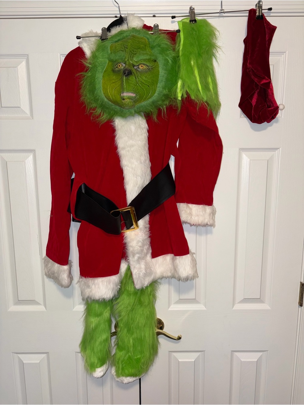 Grinch Santa Costume Complete Outfit adult size medium